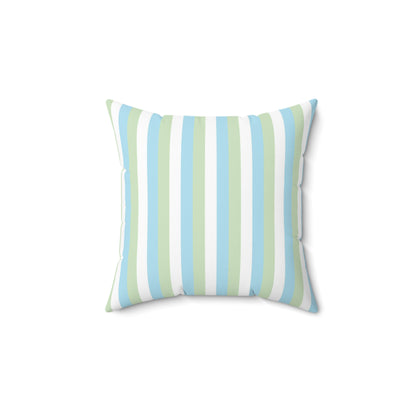 Kulture256 Blue & Green Stripes Square Pillow