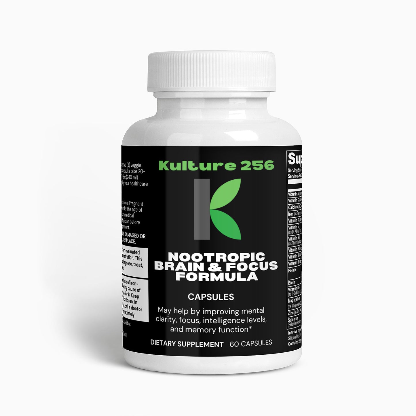 Kulture256 Nootropic Brain & Focus Formula Dietary Supplement