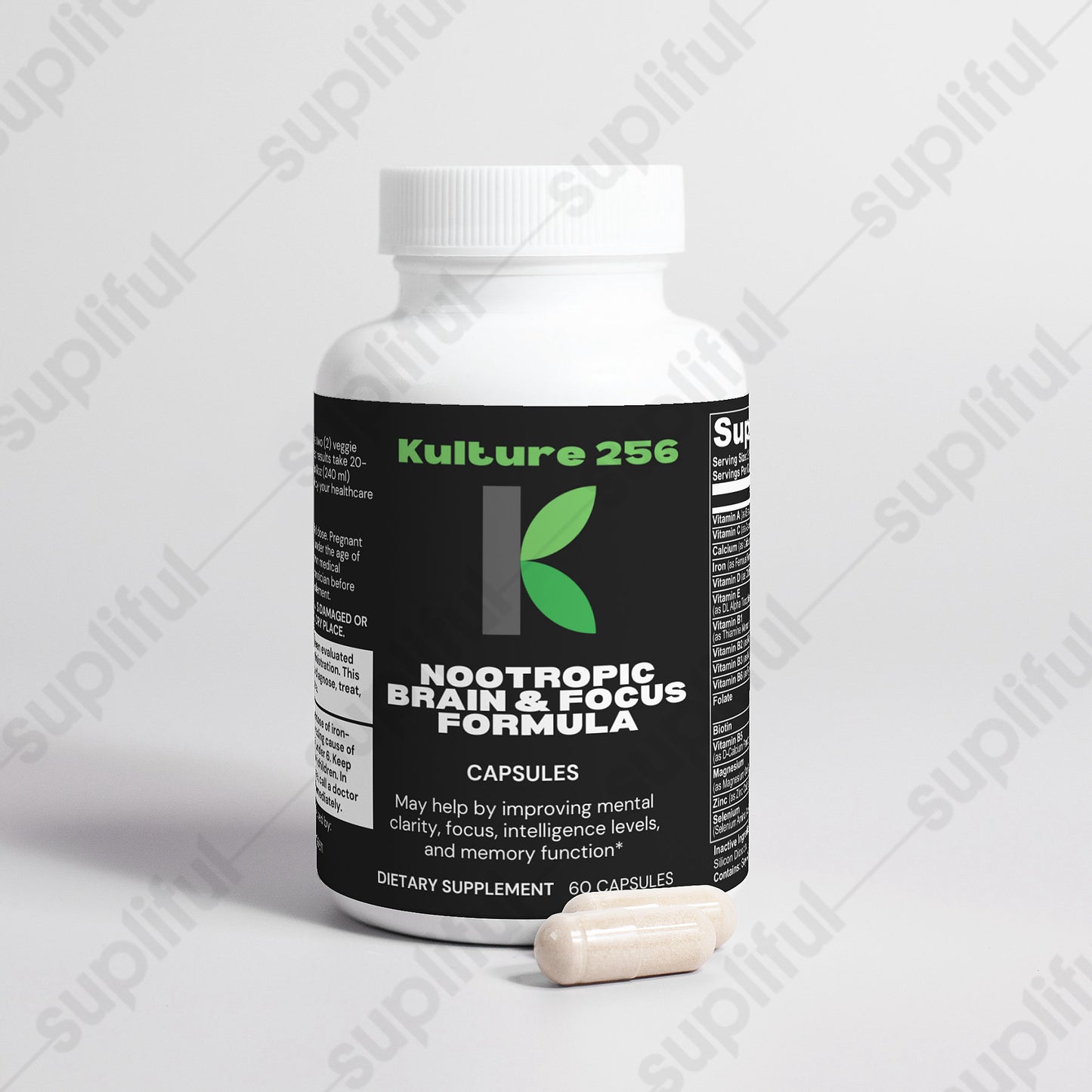 Kulture256 Nootropic Brain & Focus Formula Dietary Supplement