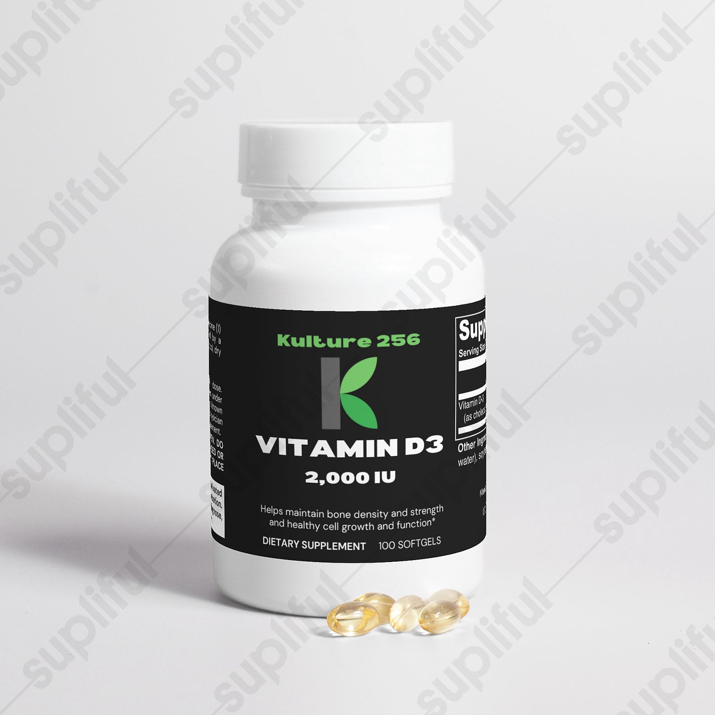 Kulture256 Vitamin D3 (2,000 IU) Dietary Supplement