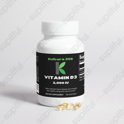 Kulture256 Vitamin D3 (2,000 IU) Dietary Supplement