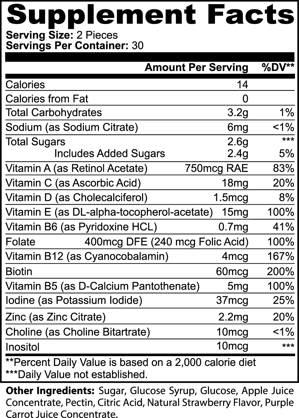 Kulture256 Multivitamin Bear Gummies (Adult) Dietary Supplement