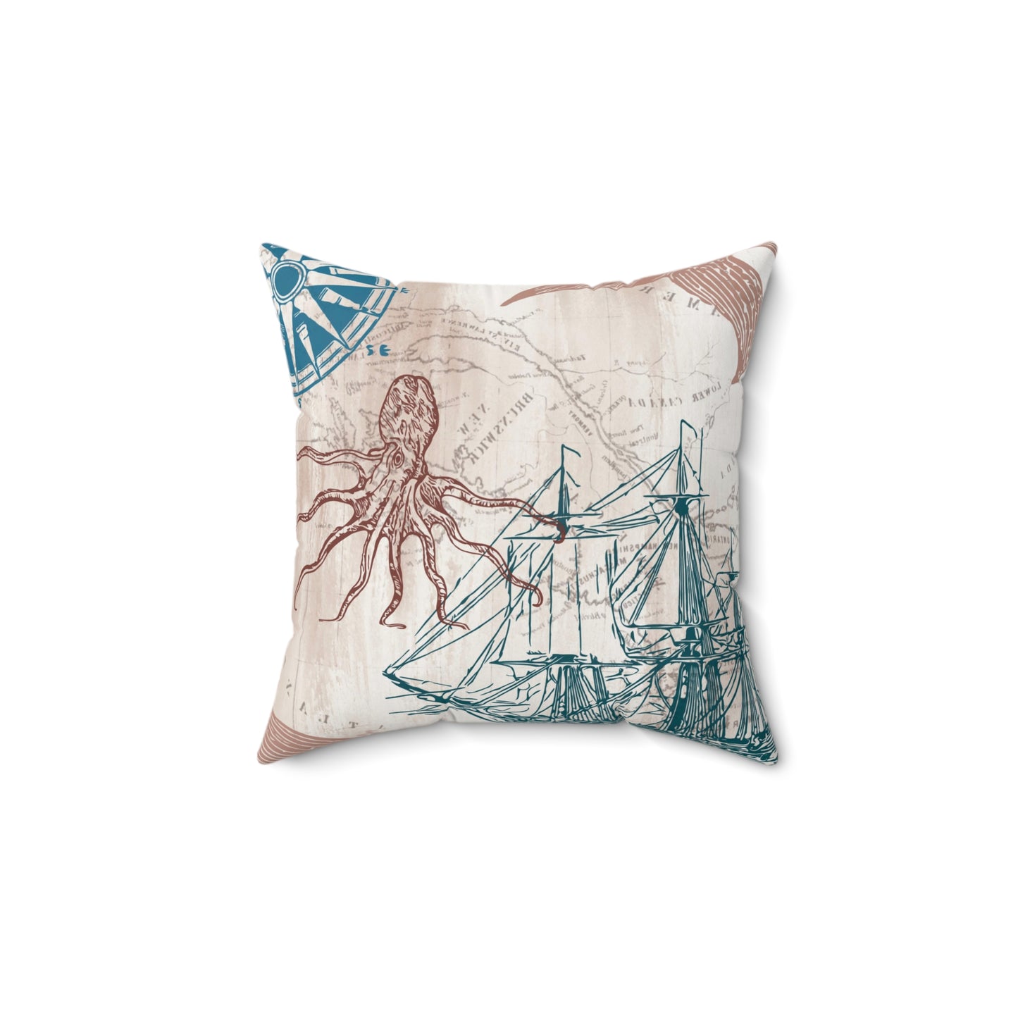 Kulture256 Vintage Nautica Square Pillow