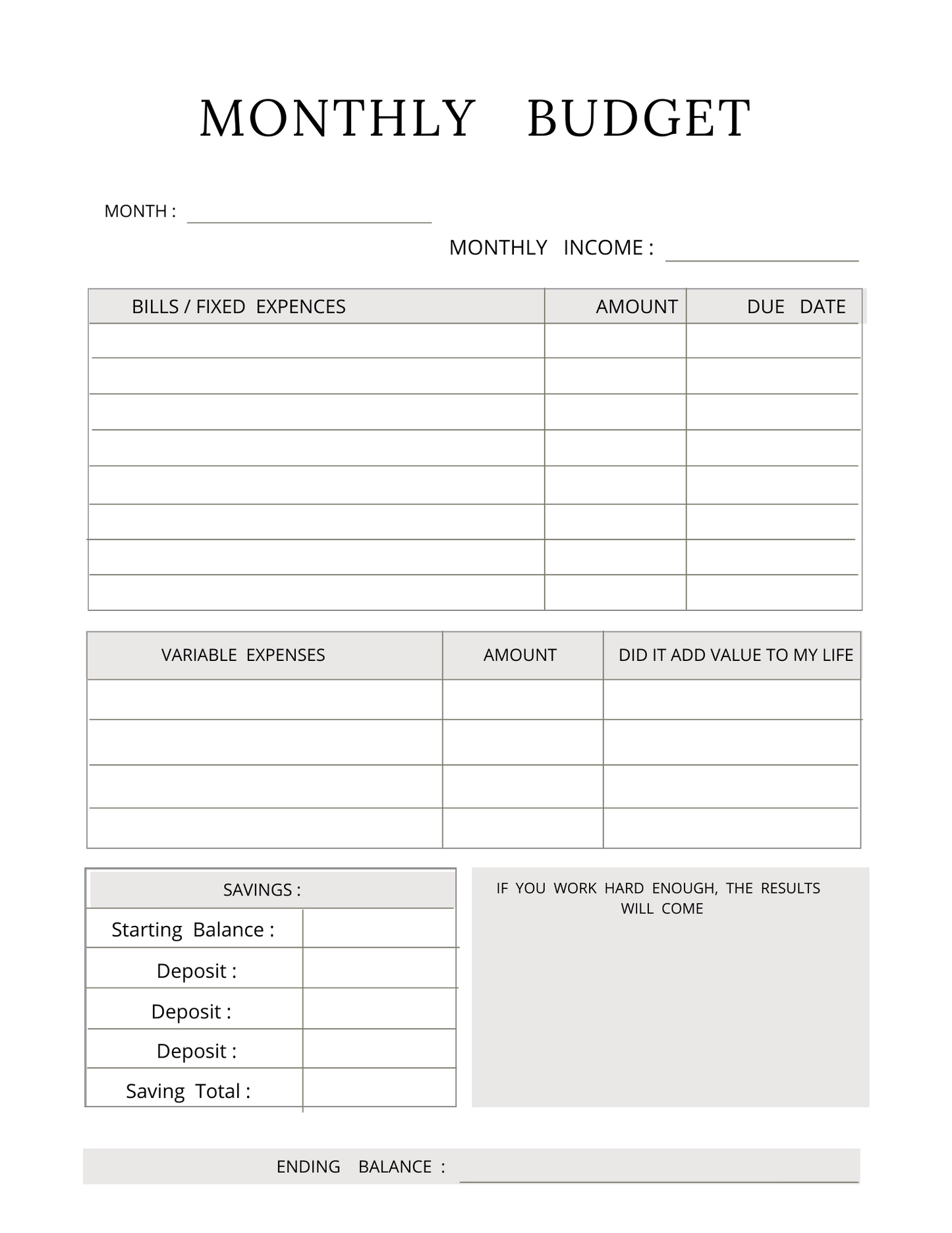 Money Mindset Workbook