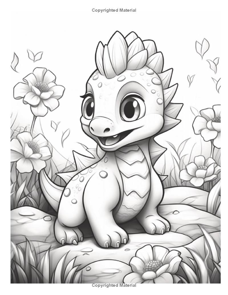 BABY DINOSAURS COLORING BOOK: Cute Baby Dinosaurs Coloring Pages For Kids