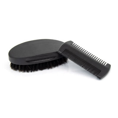 Premium Beard Grooming Brush & Comb Set