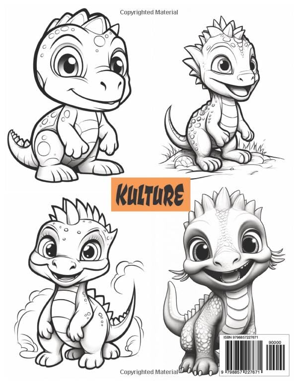 BABY DINOSAURS COLORING BOOK: Cute Baby Dinosaurs Coloring Pages For Kids